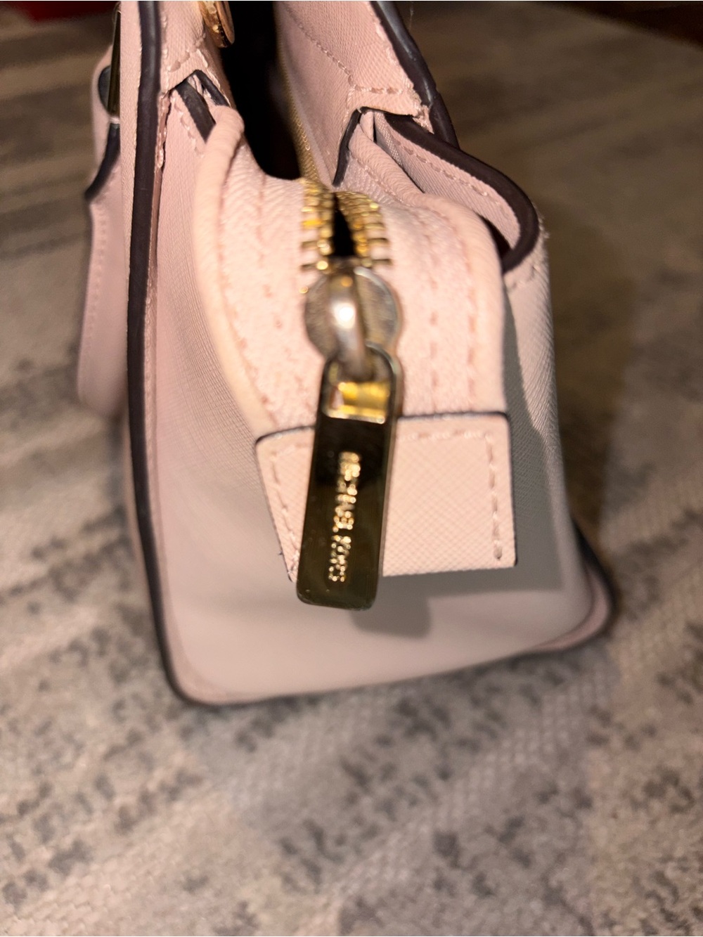 Michael Kors Blush Pink Saffiano Tote with Gold Hardware
